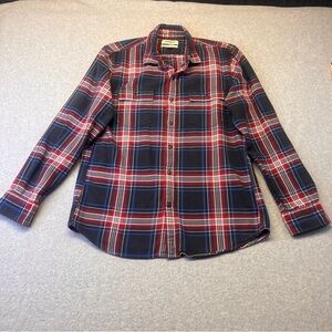 GoodThreads Twill Plaid Flannel Shirt Men’s L Multi Long Sleeve Button Up